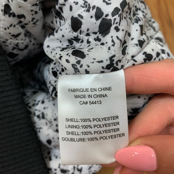 Anthropologie Nümph Black Quilted Chevron Winter Coat - Picture 9 of 12